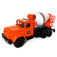 Будівельна техніка Краз бетономішалка пластик Автопром світло звук відкр двері 28,5*13,3*9,5см (KR-2202-11C), фото 2