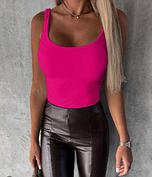 Жіноча майка; Колір: чорний, білий, малина, блакитний; Розмір 42-44, 46-48, 50-52 ;