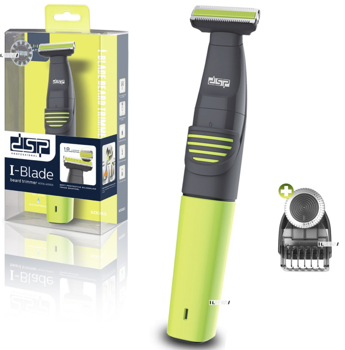Тример для бороди та вусів DSP I-Blade Beard USB, на акумуляторі, 2в1 ART 60083 (12 шт./ясть)