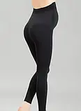 Лосини для вагітних MAMA LEGGINGS Giulia. S/M, L/XL Чорні жіночі легінси для майбутніх мам тканина мікрофібра, фото 6