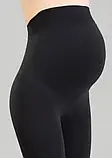 Лосини для вагітних MAMA LEGGINGS Giulia. S/M, L/XL Чорні жіночі легінси для майбутніх мам тканина мікрофібра, фото 8