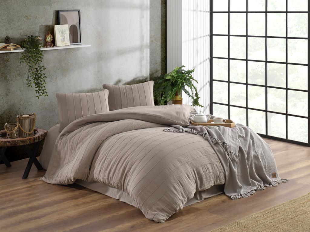 Постільна білизна Sikel Muslin Patara 200 х 220 см Kahve