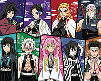 Картина за номерами 40×50 см Kontur. Аніме Клинок розсікаючий демонів. Арт DS0625