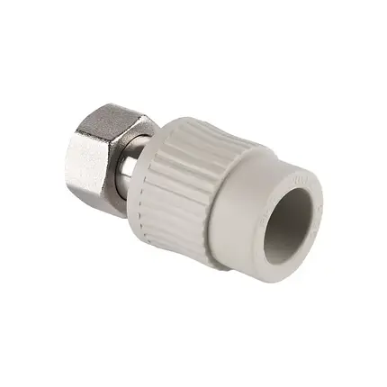 Муфта PP-r з никидною гайкою ITAL 25 мм х 3/4" з металевою вставкою, фото 1