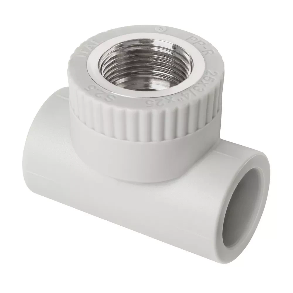 Трійник PP-r з внутрішнім різьбленням ITAL 25 мм х 1/2"