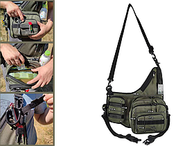 Спінінгова сумка для ходової риболовлі Проф-монтаж, рибальська сумка для спінінгіста