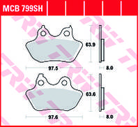 Тормозные колодки TRW / LUCAS MCB799SH