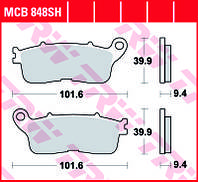 Тормозные колодки TRW / LUCAS MCB848SH