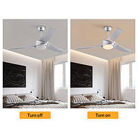 Сучасний стельовий вентилятор CNCEST 52-дюймовий стельовий вентилятор Світильник стельовий вентилятор з дистанційним керуванням