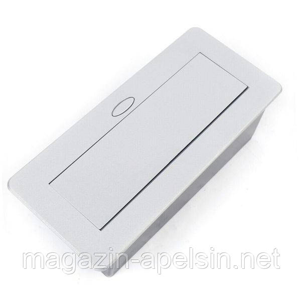 Розетка з декількома розетками 3 відділення Вбудована настільна розетка 3 відділення Розетка для кухні з алюмінієвого сплаву