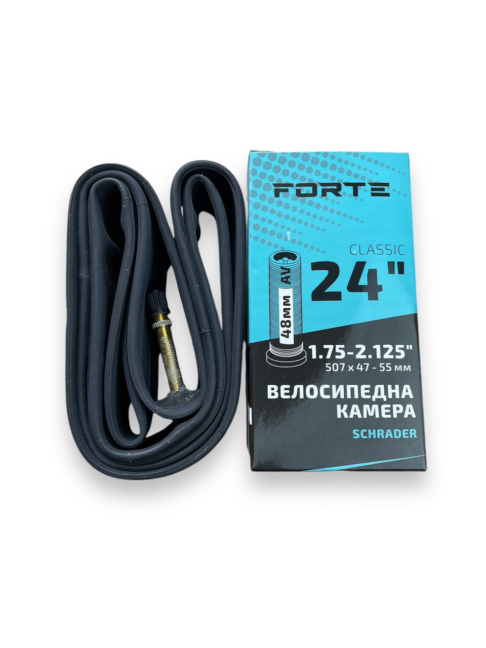 Камера Forte 24*1.75/2.25 AV 48мм металевий стовпчик