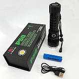 LED ліхтар із зарядкою X-Balog, Пилозахищений ліхтар, Ліхтар ручний батарейний військовий зсу BE-40, фото 8