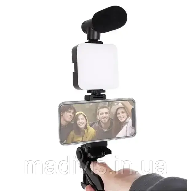 Блог станция набор 5в1 Blog Station AY-49, трипод, LED подсветка, микрофон, фото 1