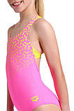 Купальник для дівчат Arena KIKKO V SWIMSUIT SWIM PRO BACK фіолетовий, жовтий Діт 128 см, фото 2