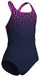 Купальник для дівчат Arena KIKKO V SWIMSUIT SWIM PRO BACK чорний, фуксія Діт 128 см, фото 3