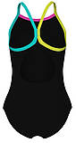 Купальник для дівчат Arena SWIMSUIT LIGHT DROP SOLID чорний, бірюзовий, жовтий, фуксія Діт 152 см, фото 4