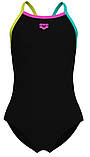 Купальник для дівчат Arena SWIMSUIT LIGHT DROP SOLID чорний, бірюзовий, жовтий, фуксія Діт 164 см, фото 3