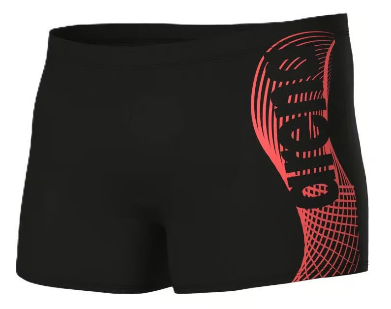 Плавки-шорти для чоловіків Arena WAKE SWIM SHORT чорний, кораловий Чол 100, фото 1
