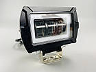 Фара LED прямокутна із 3D лінзою, 12-80V, 25W, IP67, жовтим та білим світлом, чітка межа світла та режим ДХО, фото 4