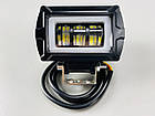 Фара LED прямокутна із 3D лінзою, 12-80V, 25W, IP67, жовтим та білим світлом, чітка межа світла та режим ДХО, фото 8