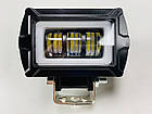 Фара LED прямокутна із 3D лінзою, 12-80V, 25W, IP67, жовтим та білим світлом, чітка межа світла та режим ДХО, фото 10