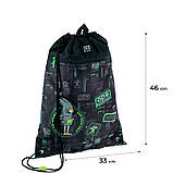 Сумка для взуття Kite Fox Rules 46x33 см чорна (K24-601M-16), фото 3