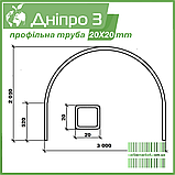 Теплиця "Дніпро-3" 3х4 м / профільна труба 20Х20 мм / стільниковий полікарбонат 4 мм Standard, фото 3