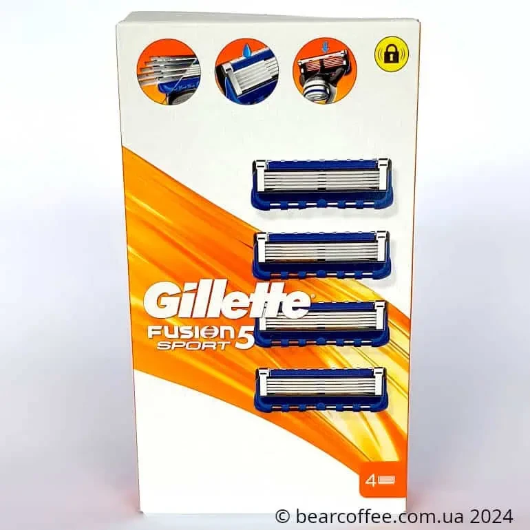 Змінні касети для гоління (леза касети) чоловічі Gilette Fusion 5 касети 4 шт, леза для бритв