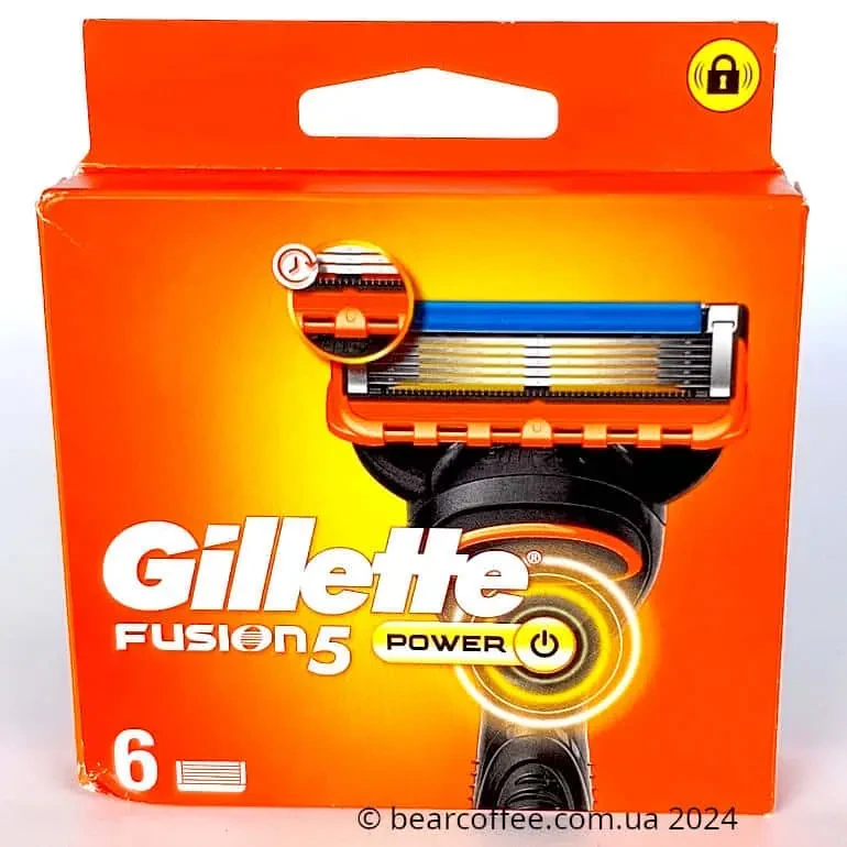 Змінні касети для гоління Gillette Fusion5 6 шт, леза для бритв