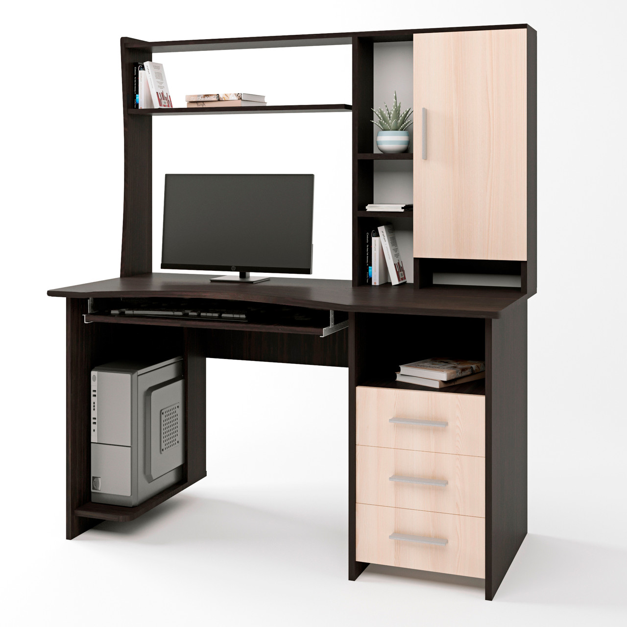 Комп'ютерний стіл Еверест Студент Клас венге + дуб молочний (DTM-2153), фото 1