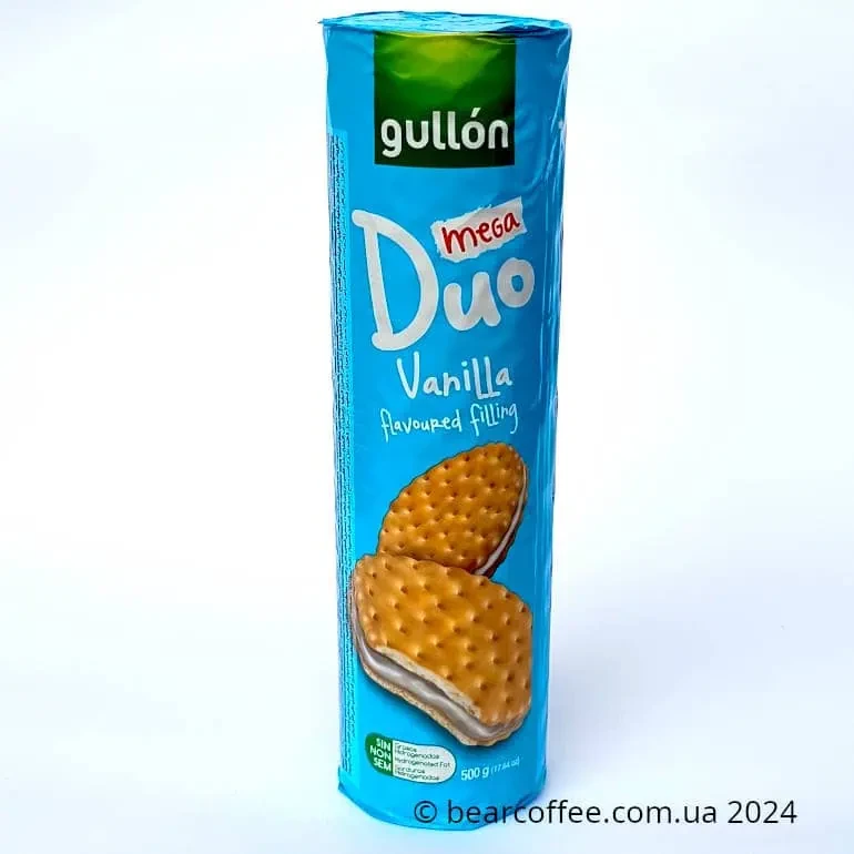 Сендвіч печиво з ванільним кремом Gullon Mega Duo Vanilla 500 г (Іспанія)
