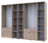 Комплект шаф для одягу Doros Гелар (3 шт.) 270,7х49,5х203,4 см Дуб сонома (DRS-011158), фото 2