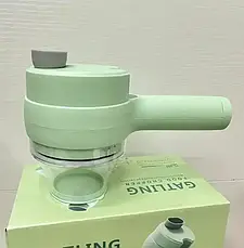 ОЧЕНКА! Ручний електричний подрібнювач для овочів 4 в 1 Food Chopper Catling (пошкоджений контейнер 3103), фото 4