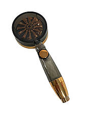 Обертова насадка для душу з перемикачем увімкнення/вимкнення паузи, висока економія води, фото 3