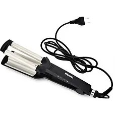 ОЧЕНКА! Потрійна плойка для завивання волосся Kemei JFQ-Km-2022 (Не працює терморегулятор 2376), фото 3