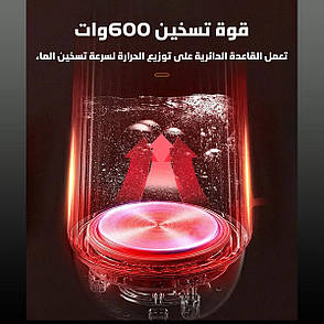 Електрочайник Sokany SK-SH-1077 мінічайник для дому Білий 0.5 л 600вт, фото 2