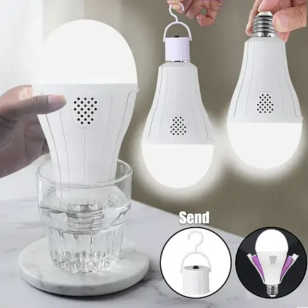 Енергоощадна лампа 20w з 2 змінними акумуляторами та зарядкою 18650, Rainberg P920, фото 1