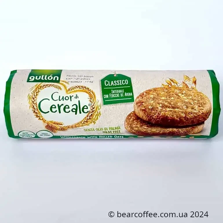Злакове печиво з пластівцями Gullon Cuor di Cereale без пальмової олії 280г Іспанія, фото 1