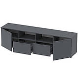 Тумба під ТВ Doros Рон 4 180х38х50 см Графіт (DRS-011299), фото 5