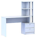 Офісний стіл Doros Т7 136х55х138 см Білий (DRS-011328), фото 3