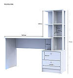 Офісний стіл Doros Т7 136х55х138 см Білий (DRS-011328), фото 6
