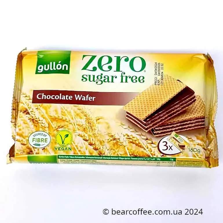 Вафлі без цукру з шоколадним кремом Gullon Barquillos Choco 180г Іспанія