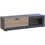 Тумба під телевізор Doros Дана 140х41,6х40 см Графіт/Дуб сонома (DRS-011346), фото 2