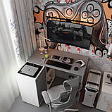 Офісний стіл Doros T8 100х83х75 см Біле дерево/Графіт (DRS-011358), фото 2