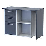 Офісний стіл Doros T8 100х83х75 см Біле дерево/Графіт (DRS-011358), фото 4