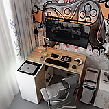 Офісний стіл Doros T8 100х83х75 см Білий/Дуб тахо (DRS-011359), фото 2