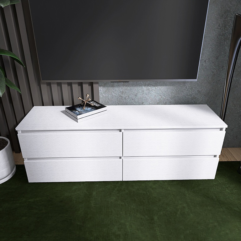 Тумба під телевізор Еверест ЛТВ-1400 Лайт 140х38х49 см Німфея Альба (DTM-4672), фото 1