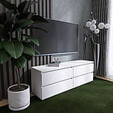 Тумба під телевізор Еверест ЛТВ-1400 Лайт 140х38х49 см Німфея Альба (DTM-4672), фото 5