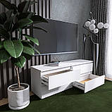 Тумба під телевізор Еверест ЛТВ-1400 Лайт 140х38х49 см Німфея Альба (DTM-4672), фото 6