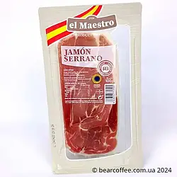 Іспанський хамон нарізка Jamon Curado el Maestro 100 грам